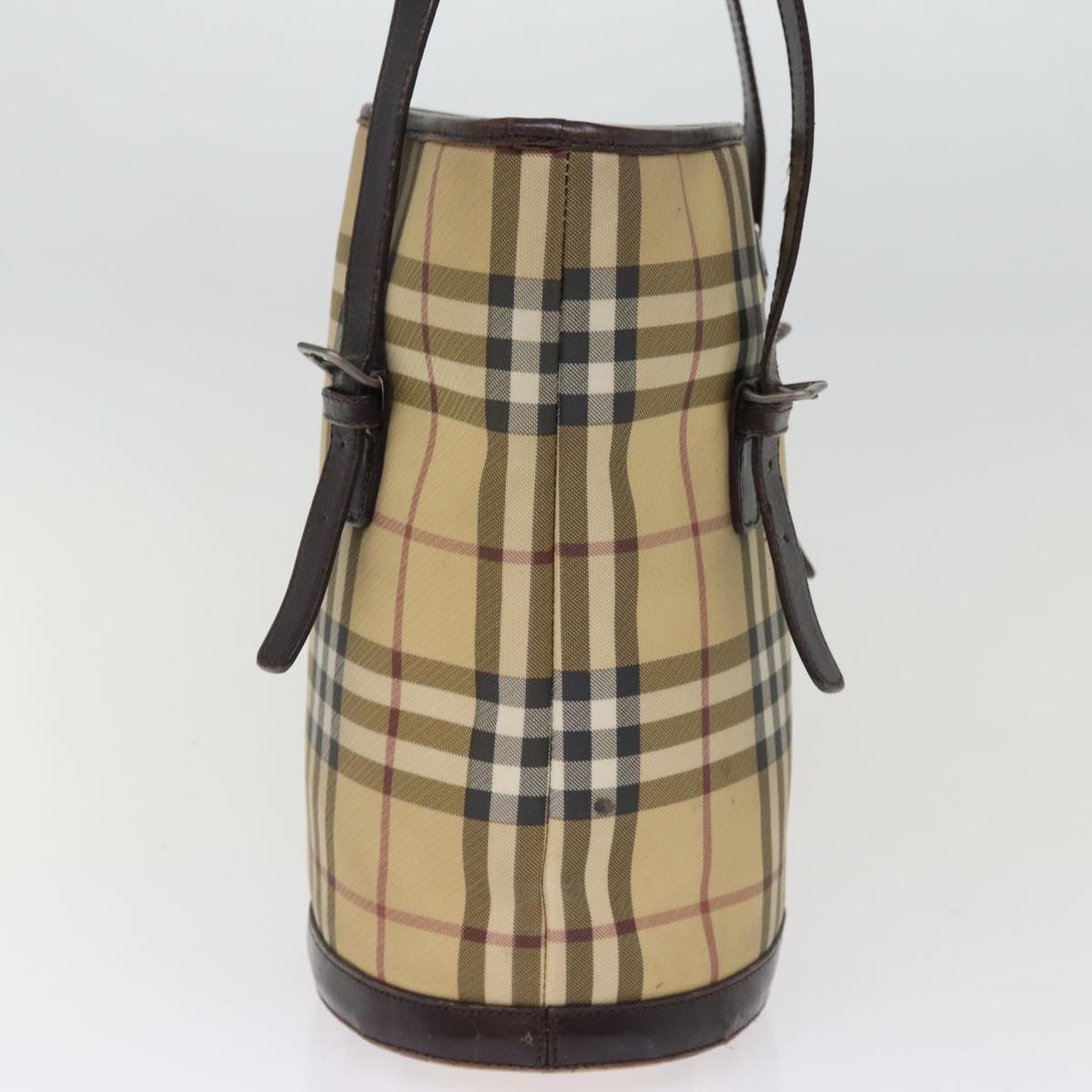 Burberry Luxury Nova Check Shoulder Bag Coated Auth Am6355 Canvas Beige