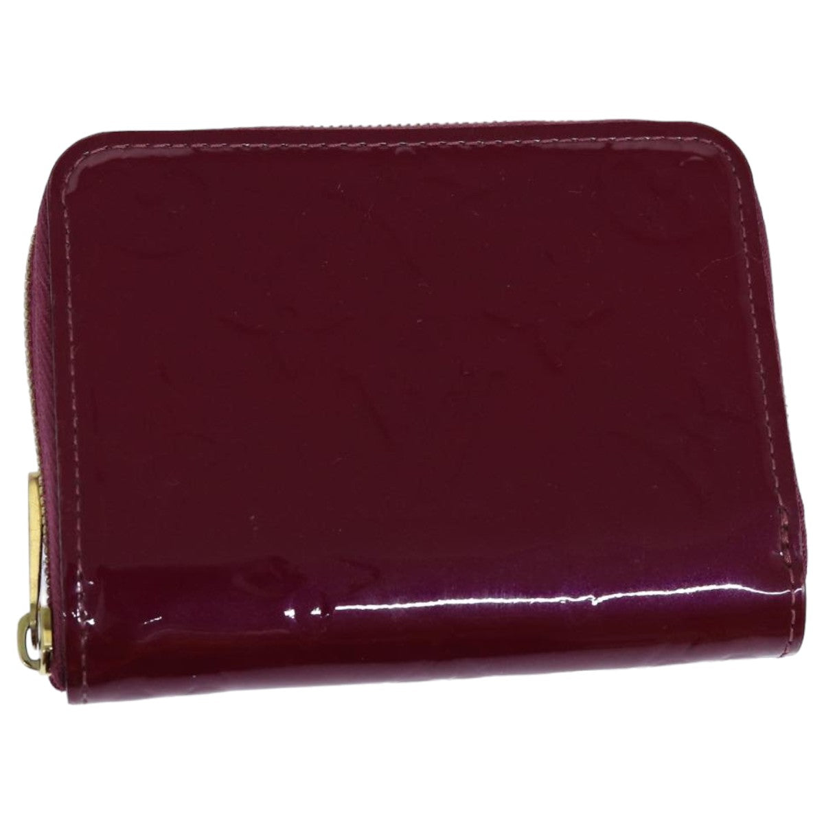 Louis Vuitton Monogram Vernis Zippy Coin Purse Wallet Purple am6485