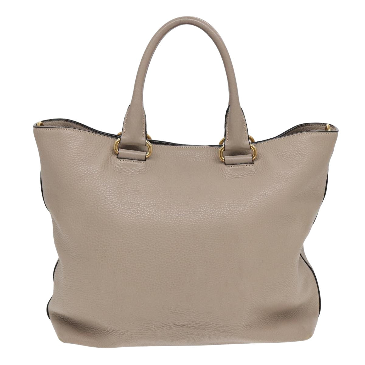 Prada Tote Bag 2Way Auth Leather Beige