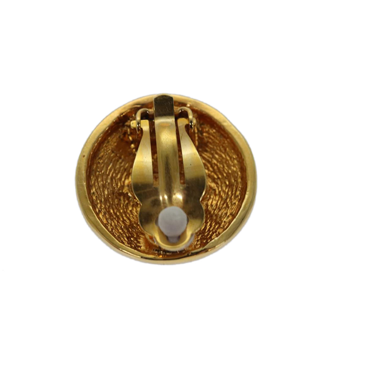 Chanel COCO Mark Earring metal Gold CC Auth am6613