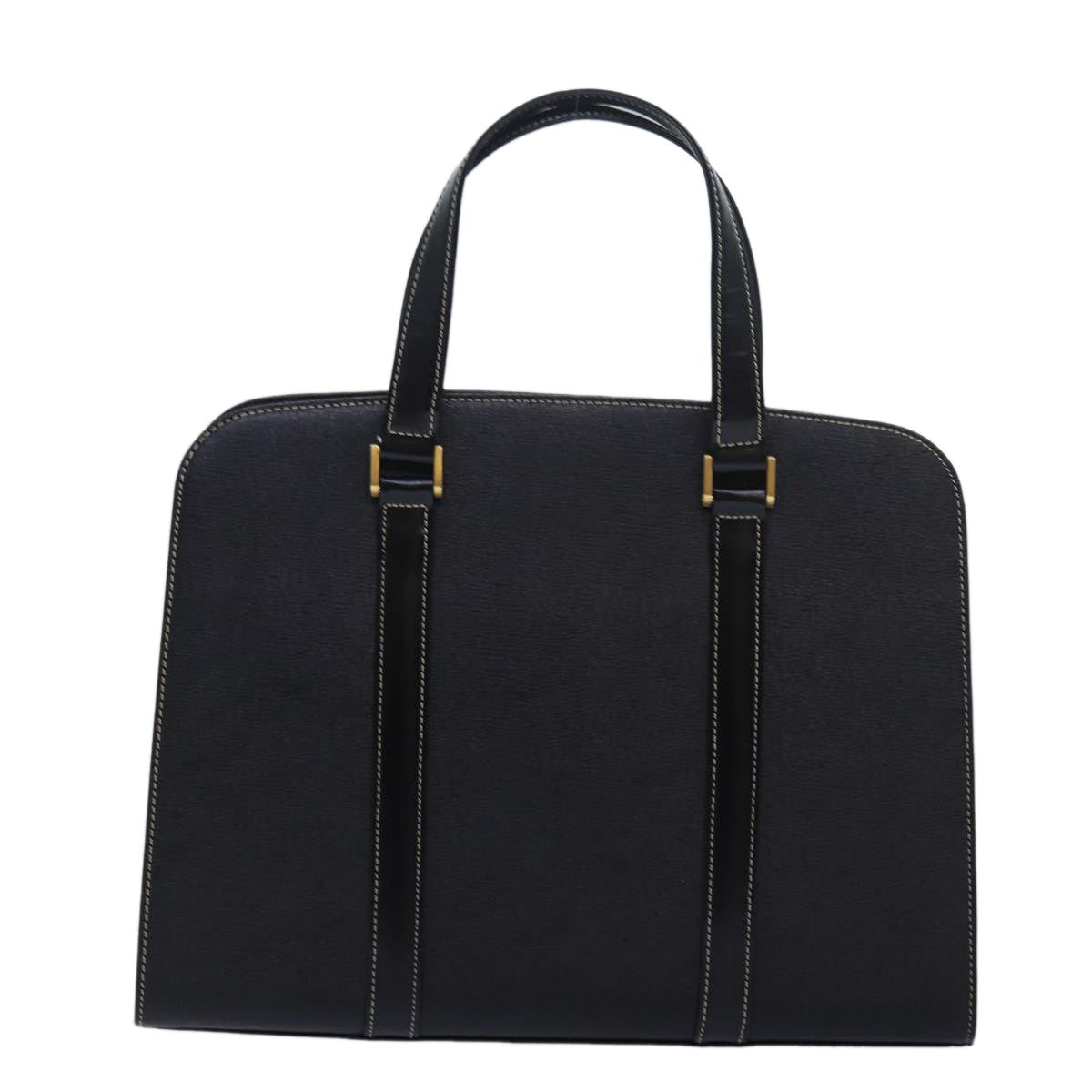 Burberry Luxury ss Hand Bag Auth Am6686 Leather Black Travel Bag