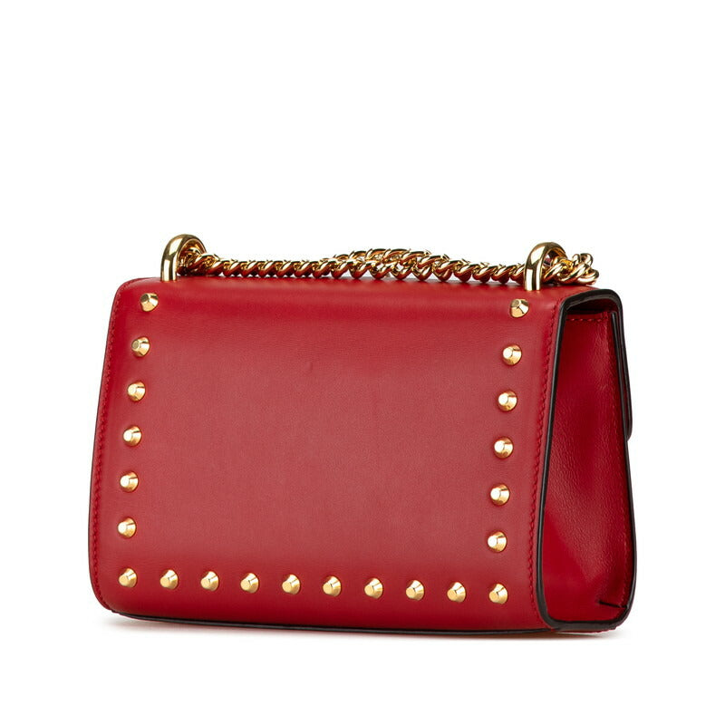 Gucci Padlock Studs Shoulder Bag Leather