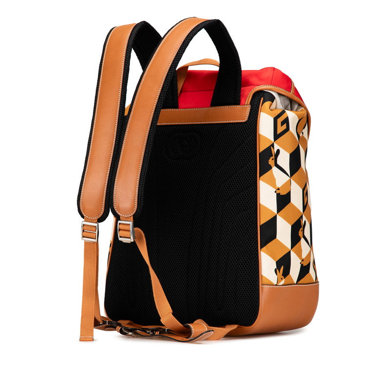 Gucci Interlocking Backpack Leather Nylon