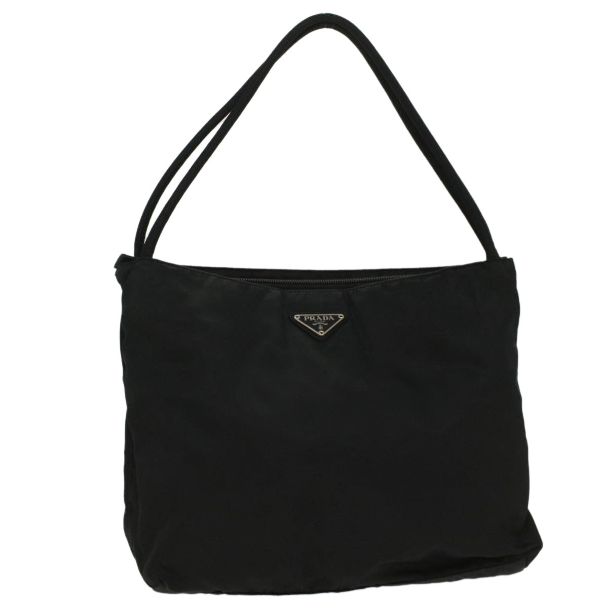 Prada Shoulder Bag Auth Nylon Black Black Auth Ar10075