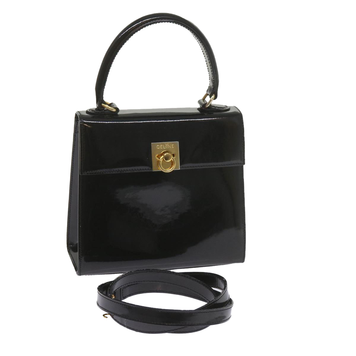 Luxury Hand Bag Patent Way Ar B Leather Black Travel Bag