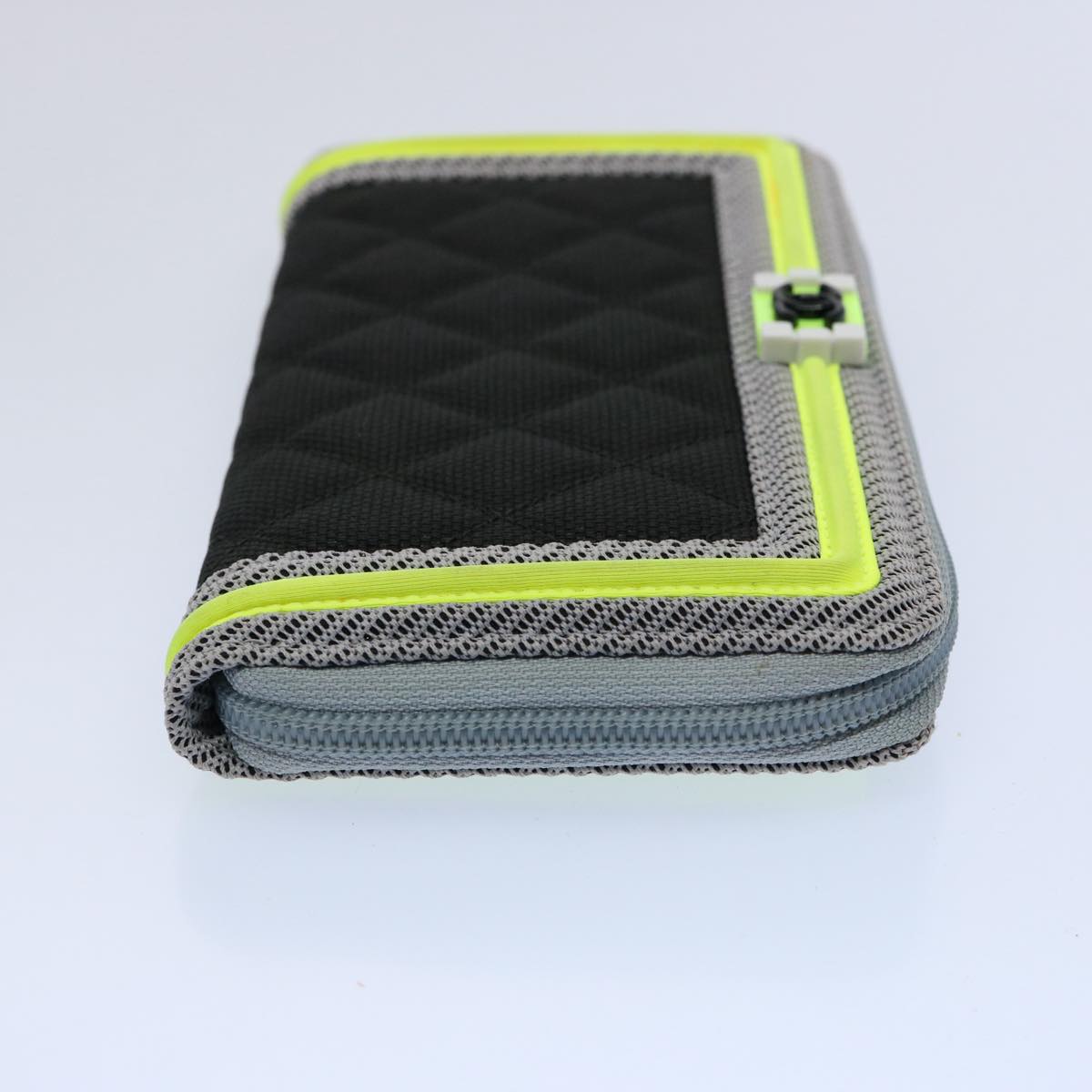 Chanel Boy  Matelasse Wallet Nylon Black CC Auth arB