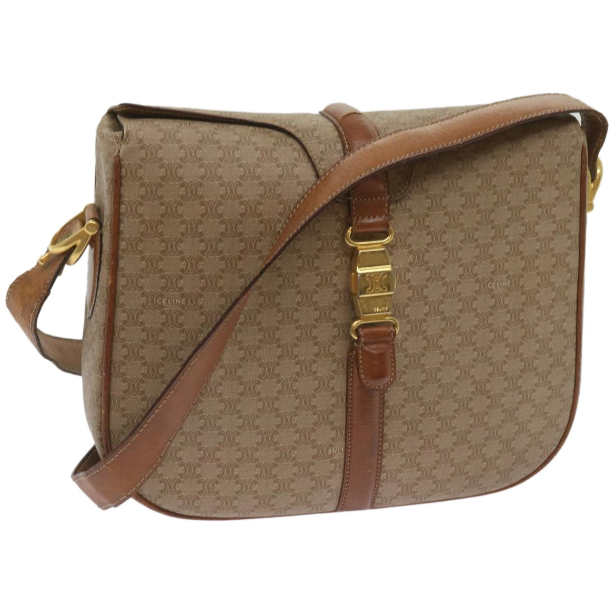 Luxury Macadam Shoulder Bag Ar B Canvas Beige