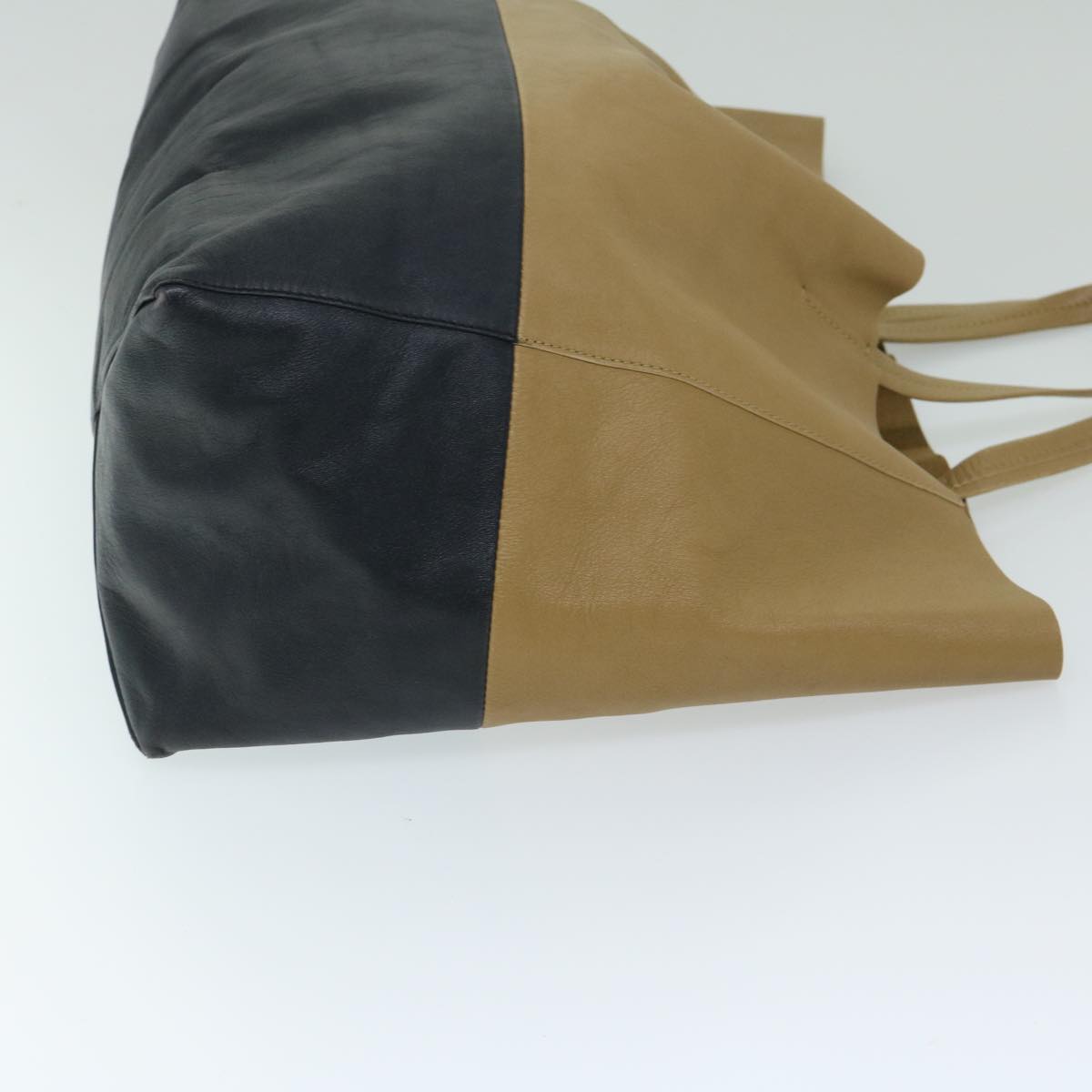 Luxury Horizontal Cabas Tote Bag Ar Leather Black