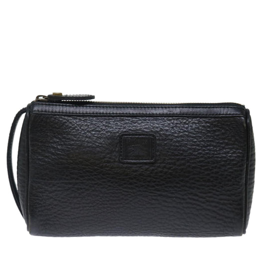 Burberry Luxury ss Clutch Bag Auth Ar11739 Leather Black