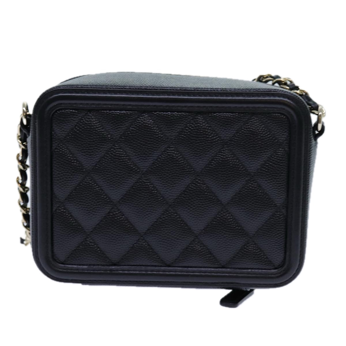 Chanel Chain CC Figly Mini Bag Caviar Skin Black A CC Auth arA