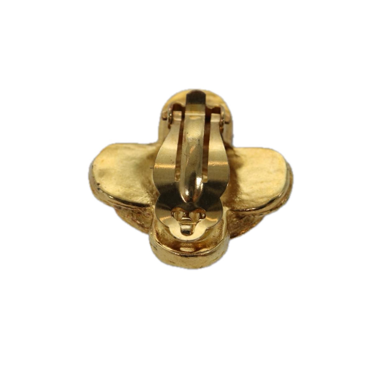 Chanel Coco Mark Earring Metal Gold Cc Auth Ar11932B