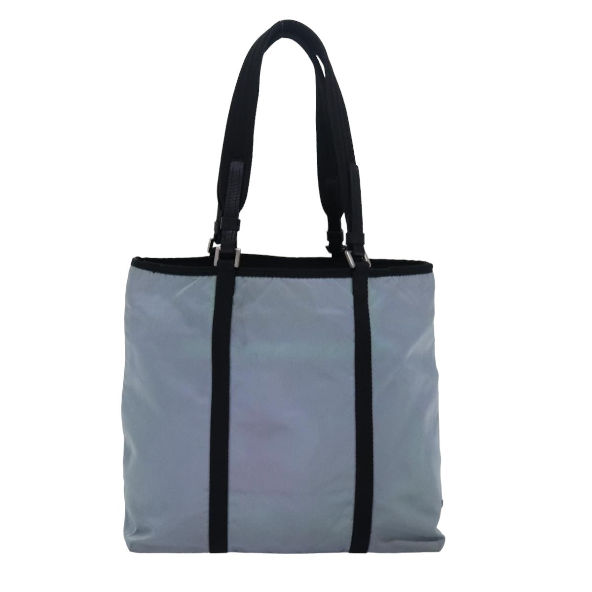 Prada Tote Bag Auth Nylon Blue Blue Auth Ar12135