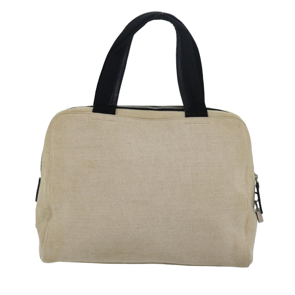 Prada Hand Bag Auth Canvas Beige Travel Bag Beige Auth Ar12140