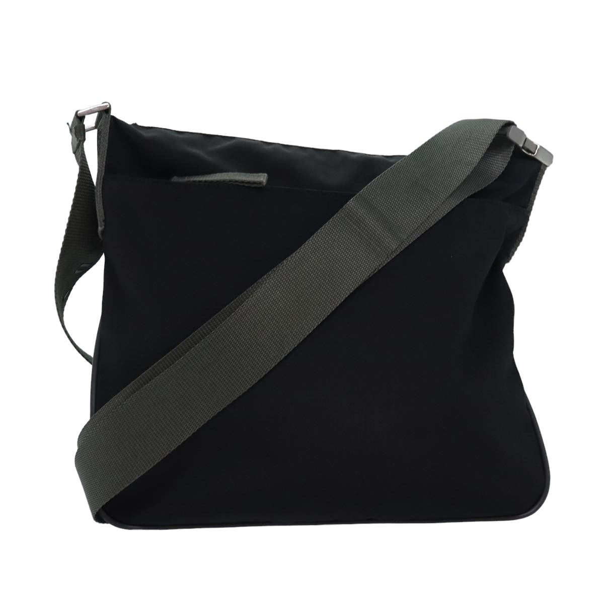Prada Shoulder Bag Auth Nylon Black Black Auth Ar12142