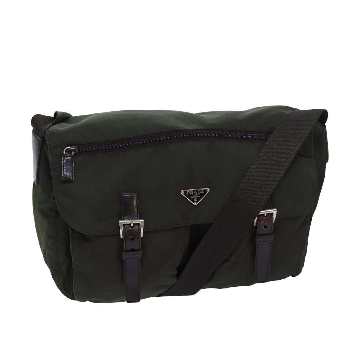 Prada Shoulder Bag Khaki Auth Nylon Khaki Auth Ar12206