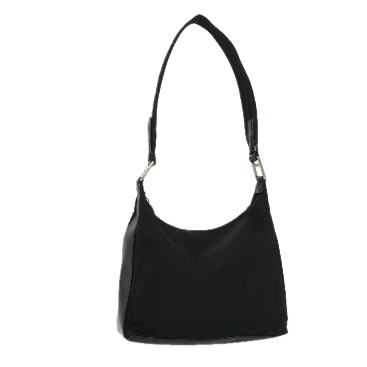 Prada Shoulder Bag Auth Nylon Black Black Auth Ar12214