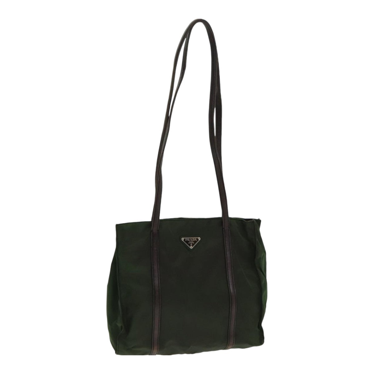 Prada Shoulder Bag Khaki Auth Nylon