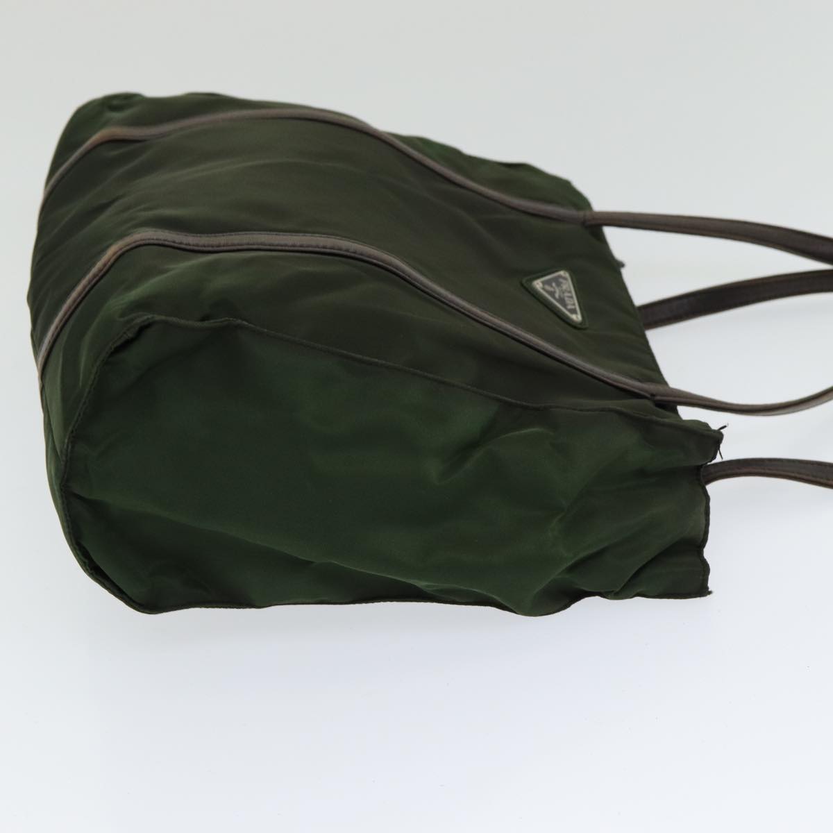 Prada Shoulder Bag Khaki Auth Nylon