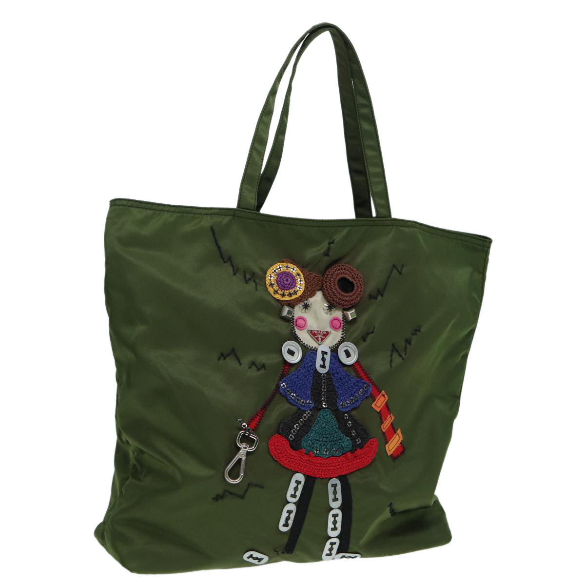 Prada Tote Bag Khaki Auth Nylon Khaki Auth Ar12264