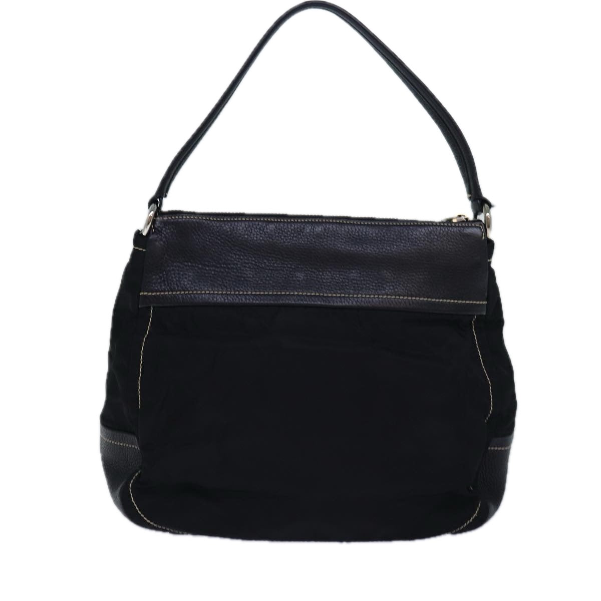 Prada Shoulder Bag Auth Nylon Black Black Auth Ar12277