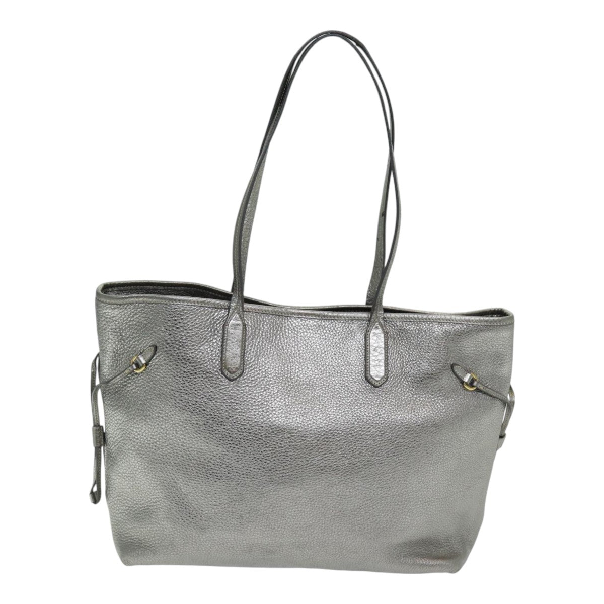 Prada Tote Bag Tone Auth Leather Gold