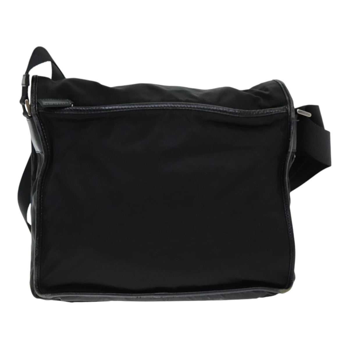 Prada Shoulder Bag Auth Nylon Black Black Auth Ar12322