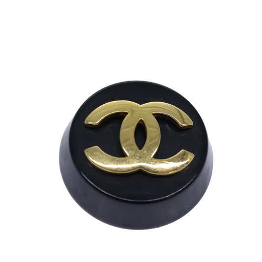 Chanel Coco Mark Earring Metal Gold Cc Auth Ar12351