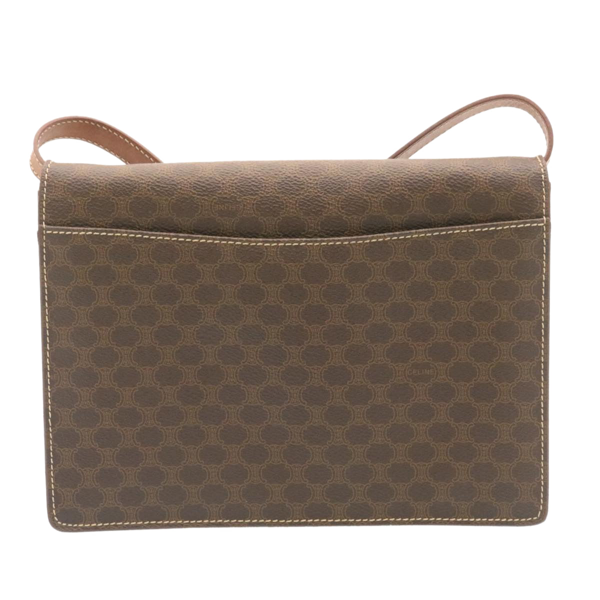 Luxury Horse Carriage Macadam Shoulder Bag Ar Canvas Brown