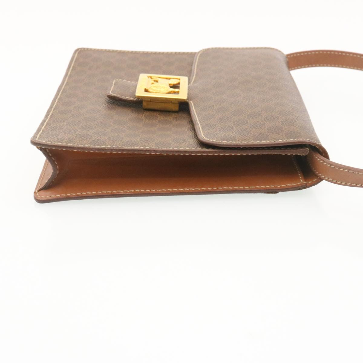 Luxury Horse Carriage Macadam Shoulder Bag Ar Canvas Brown