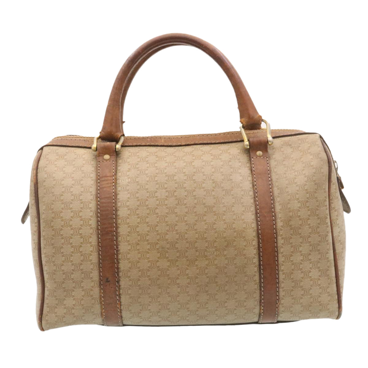 Luxury Macadam Hand Bag Boston Bag Set Canvas Brown Travel Bag