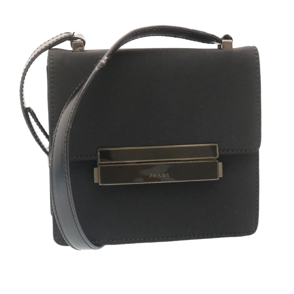 Prada Shoulder Bag Auth Nylon Black