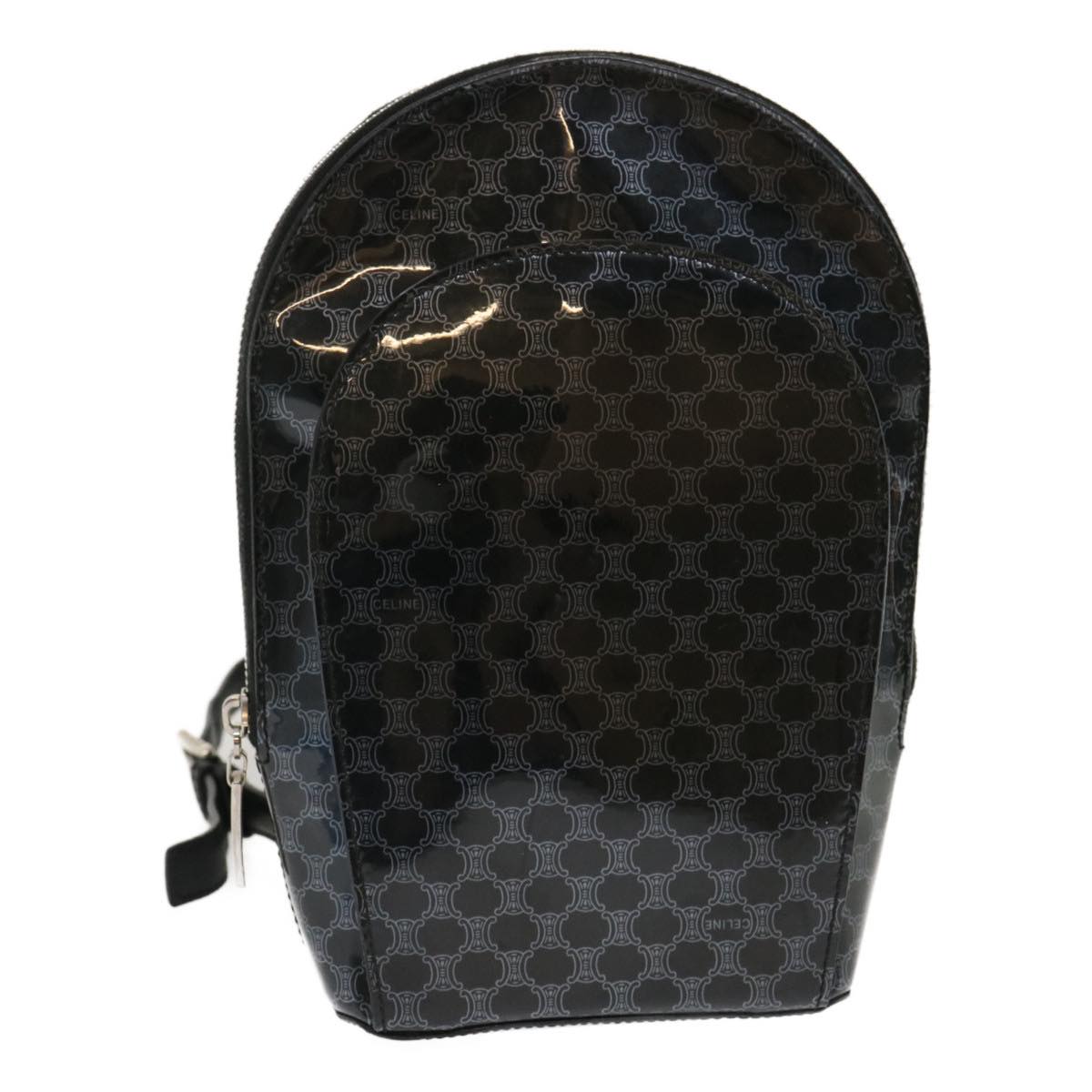 Luxury Macadam Backpack Vinyl Ar Handbag Black