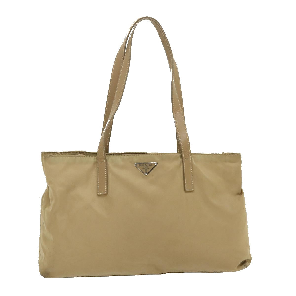 Prada Tote Bag Nylon Beige Nylon Beige Ar6825