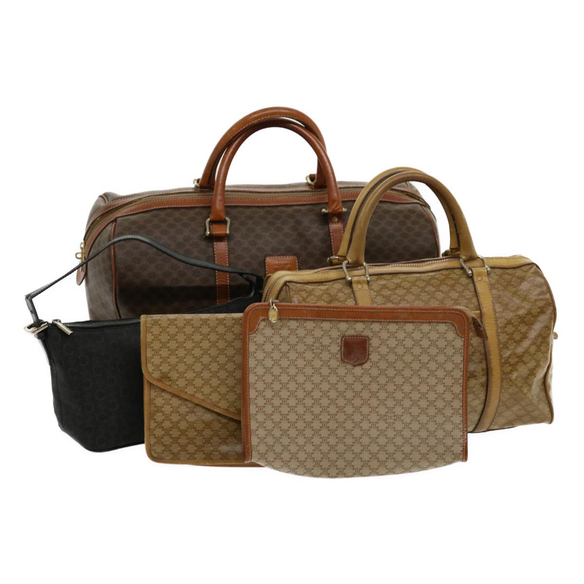 Luxury Macadam Boston Bag Set Ar Canvas Brown Travel Bag