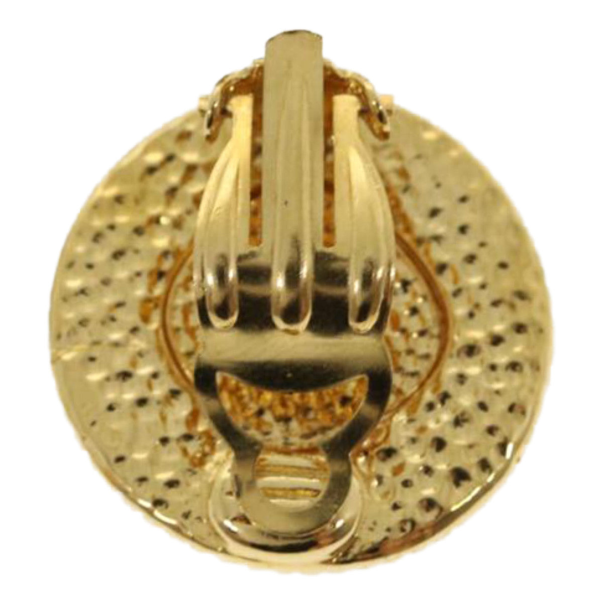 Chanel COCO Mark Earring Gold CC Auth ar7354