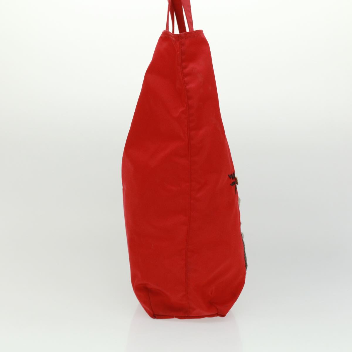 Prada Robot Hand Bag Nylon Red Travel Bag