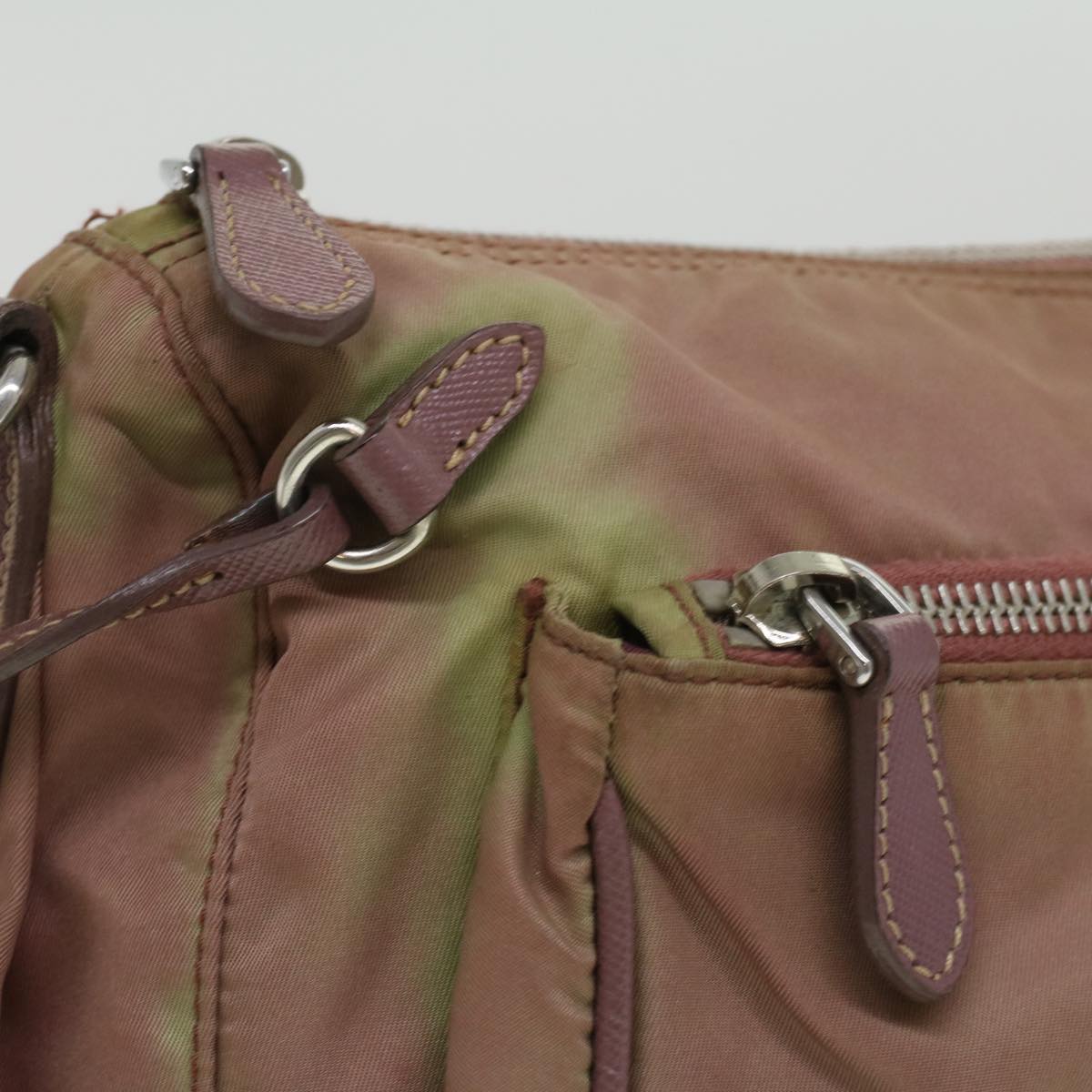 Prada Shoulder Bag Wine Nylon Red