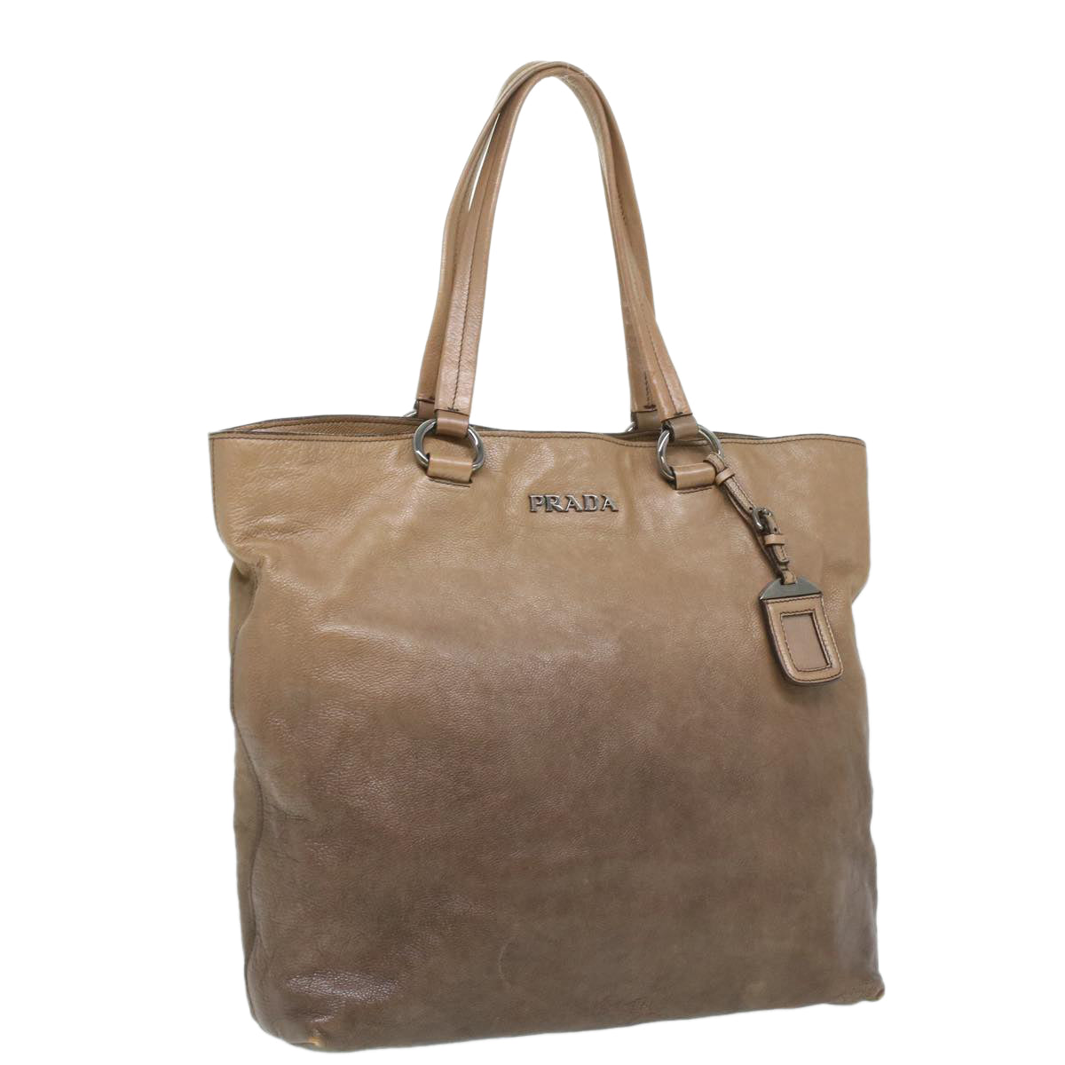 Prada Tote Bag Leather Beige Leather Beige Ar8732