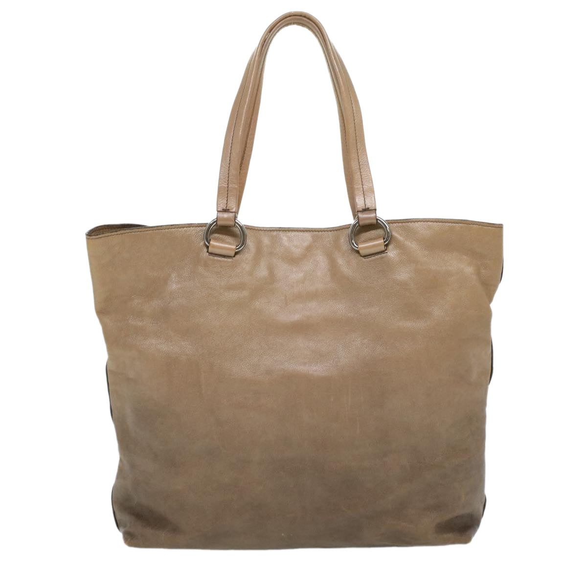 Prada Tote Bag Leather Beige Leather Beige Ar8732