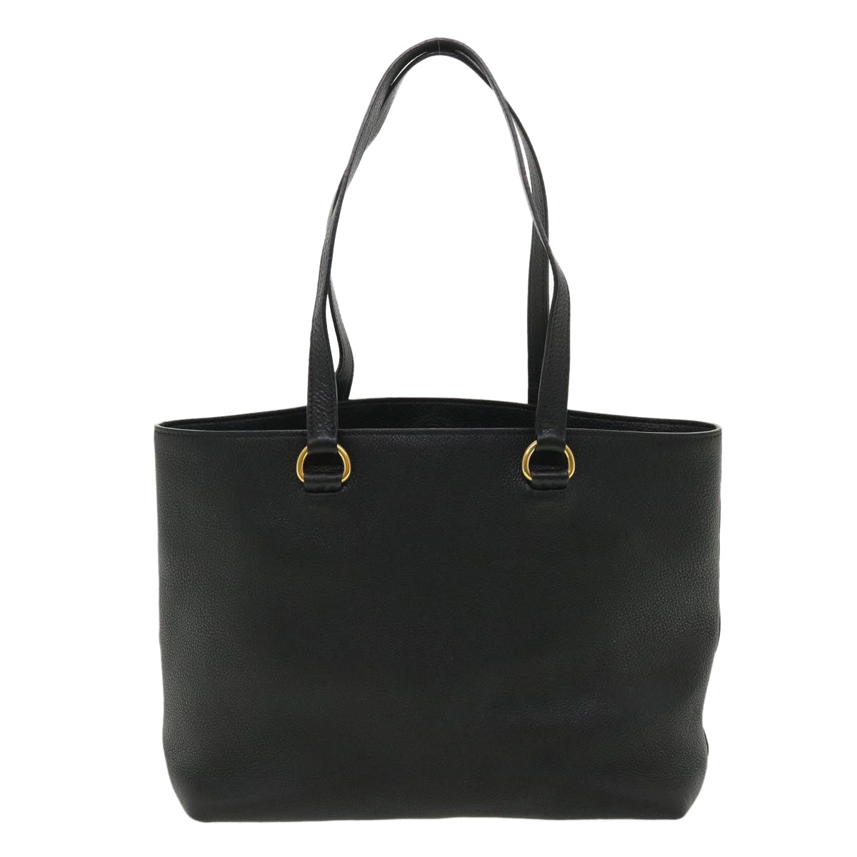 Prada Tote Bag Auth Leather Black