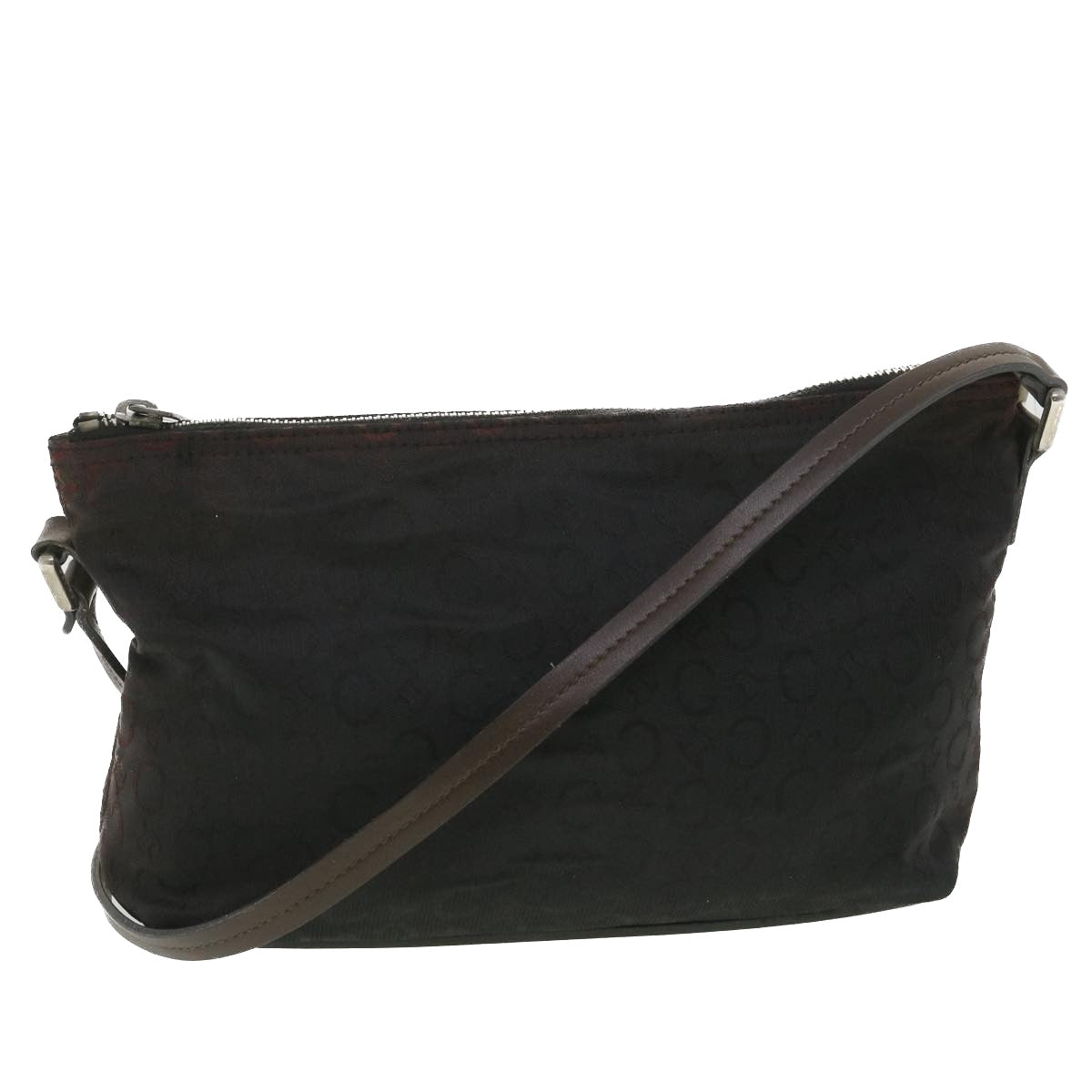 Luxury C Macadam Shoulder Bag Ar Canvas Black