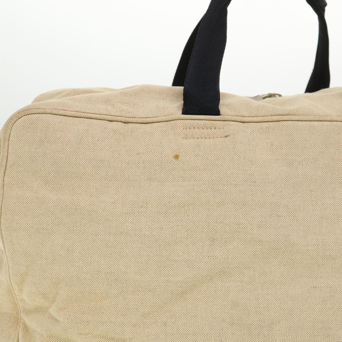 Prada Boston Bag 2Way Canvas Beige Travel Bag