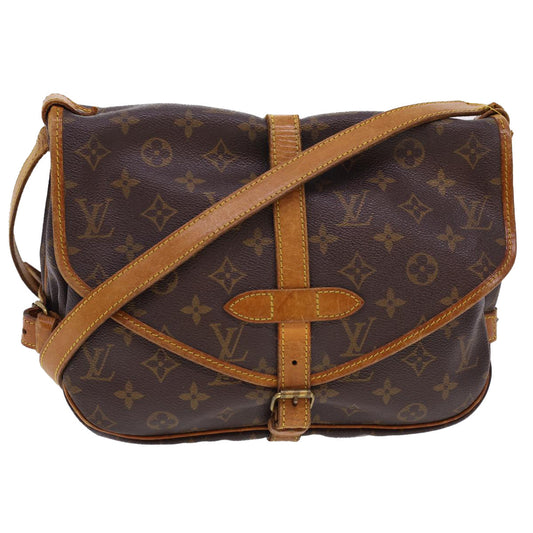 LOUIS VUITTON Monogram Saumur 30 Shoulder Bag M42256 LV ar9252