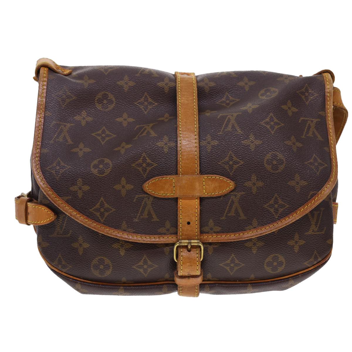 LOUIS VUITTON Monogram Saumur 30 Shoulder Bag M42256 LV ar9252