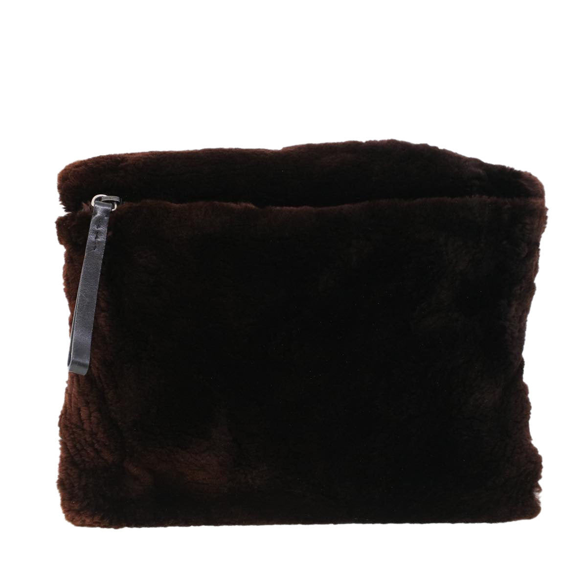 Prada Sports Shoulder Bag Fur Auth Brown