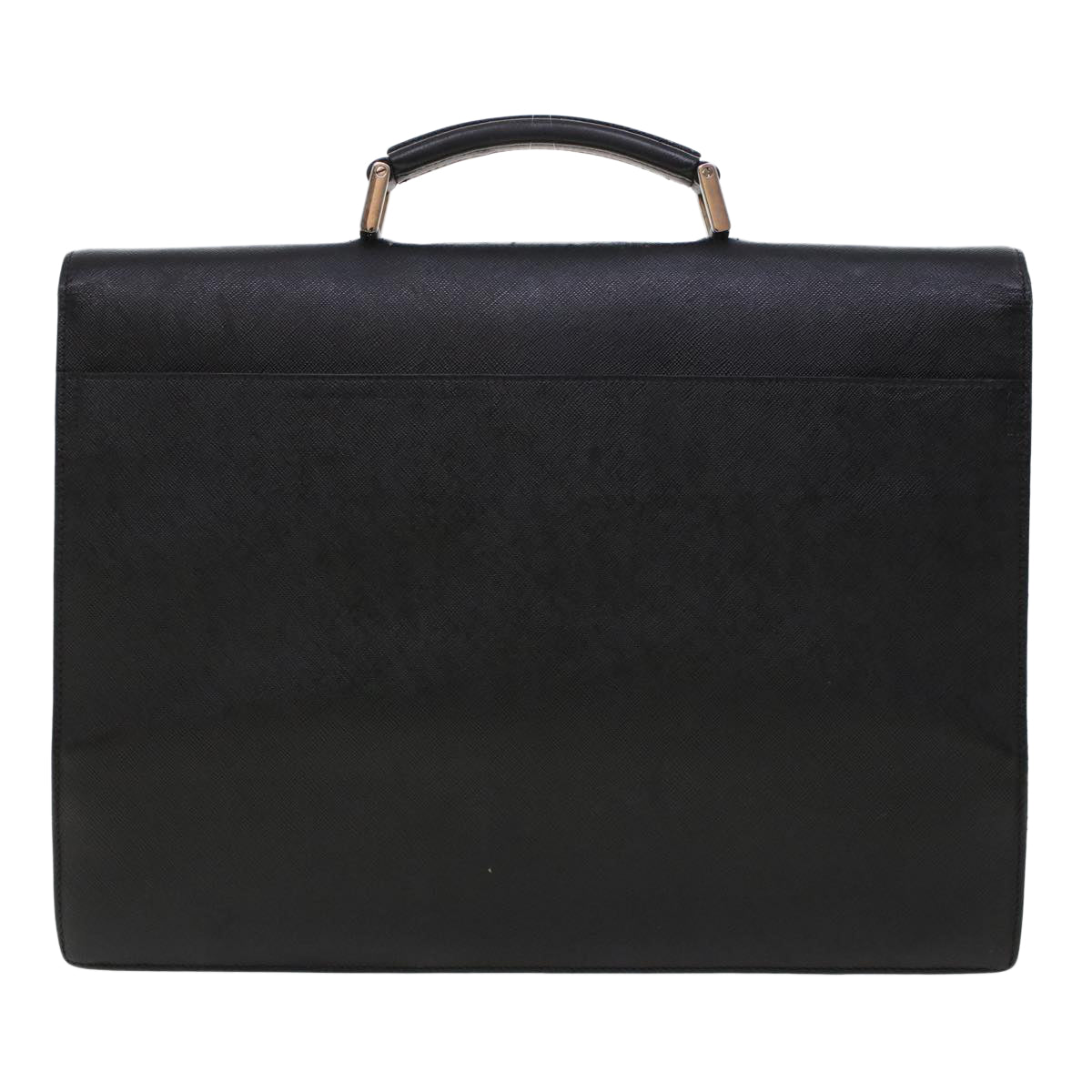 Prada Hand Bag Safiano Leather Black Travel Bag