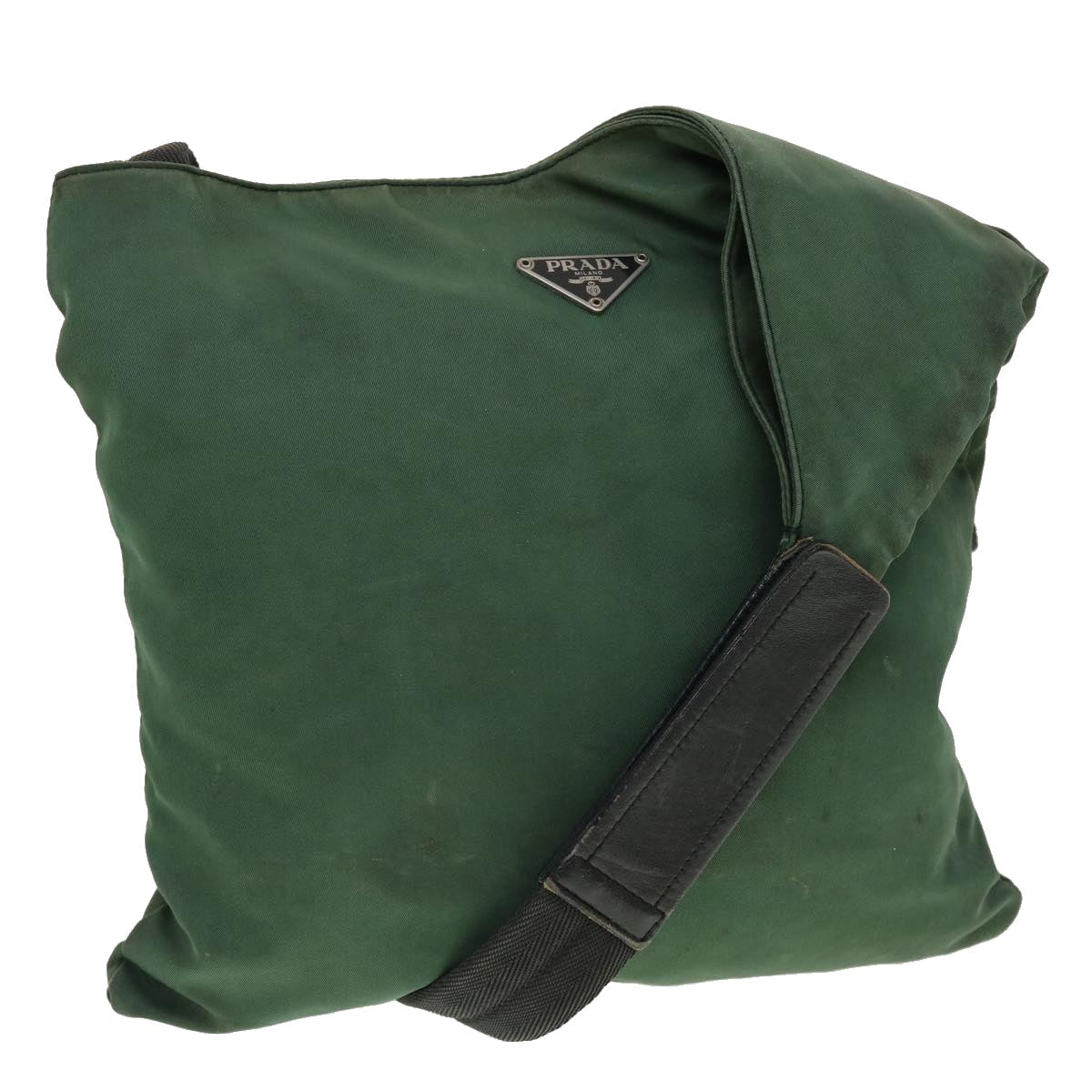 Prada Shoulder Bag Khaki Nylon Nylon Khaki Ar9593