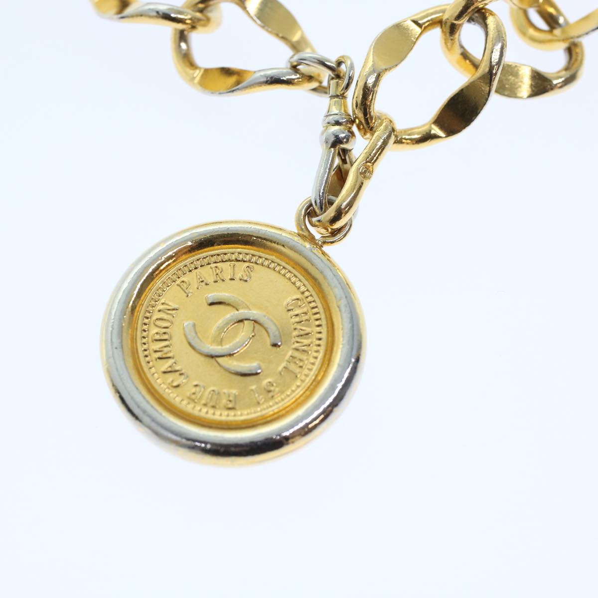 Chanel Belt metal ." Gold CC Auth arB