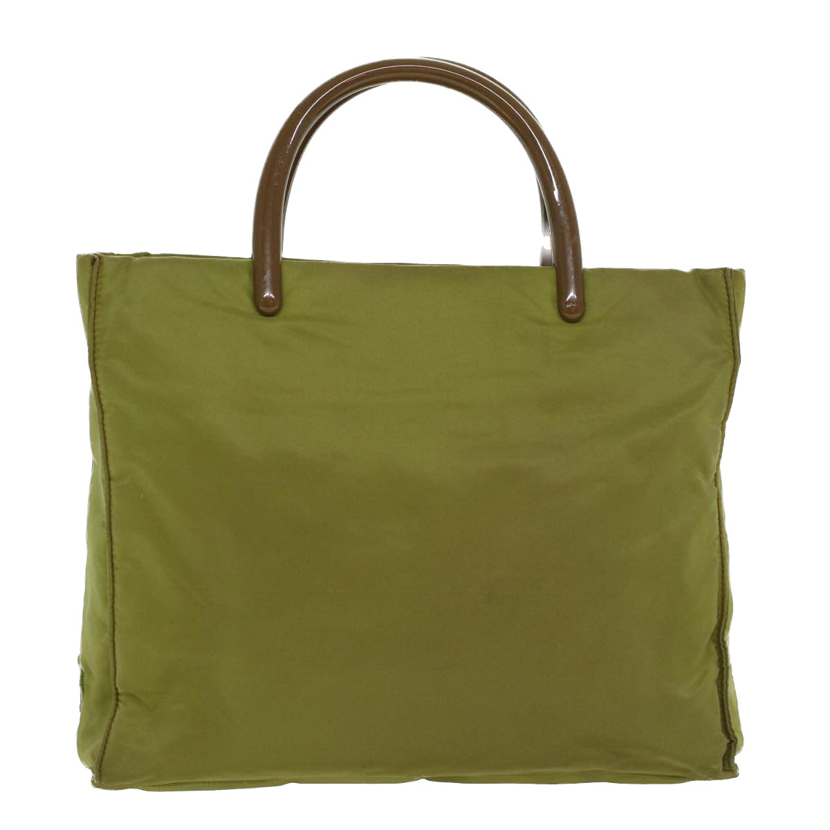 Prada Hand Bag Khaki Nylon Travel Bag Nylon Khaki Ar9806B