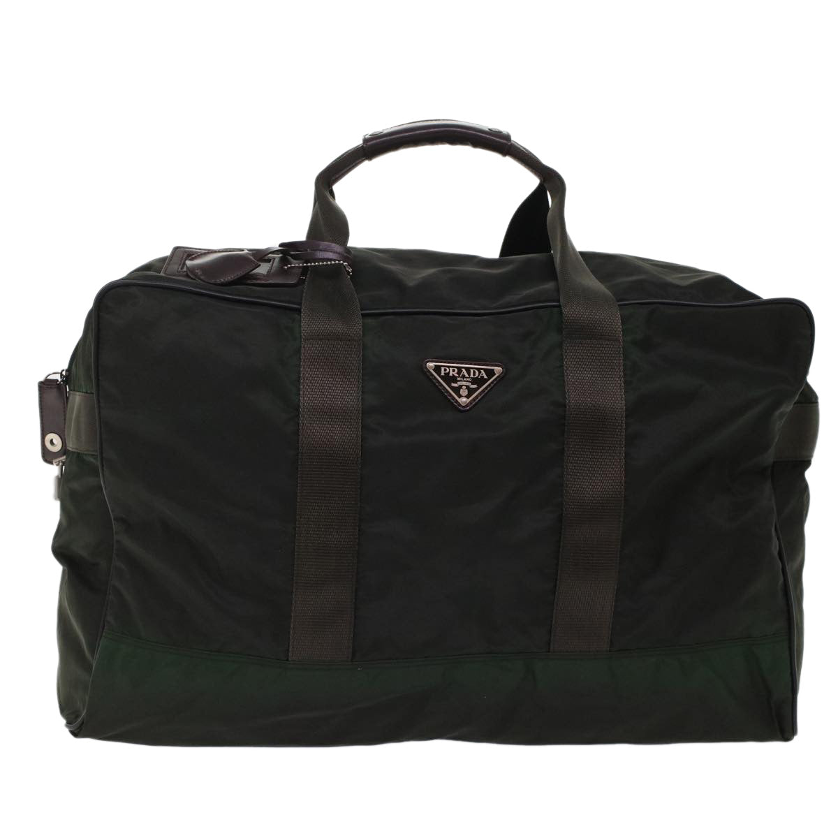 Prada Boston Bag Nylon Green Travel Bag